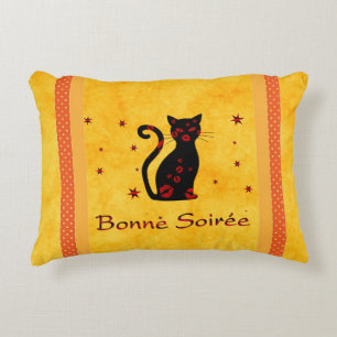 Französisch: Bonne Soiree Accent Pillow Dekokissen