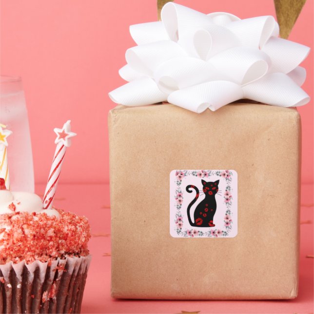 Französisch: Bonne Soiree-Aufkleber Quadratischer Aufkleber (Party)