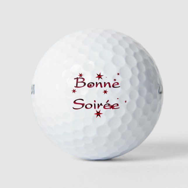 Französisch: Bonne Soiree Golf Balls Golfball (Vorderseite)