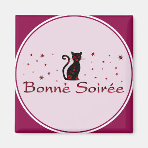 Französisch: Bonne Soiree Magnet
