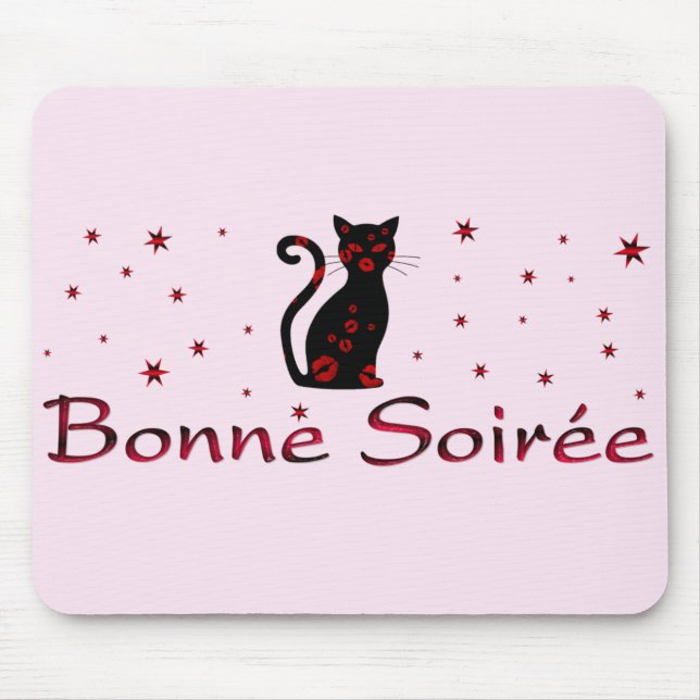 Französisch: Bonne Soiree Mousepad (Vorne)