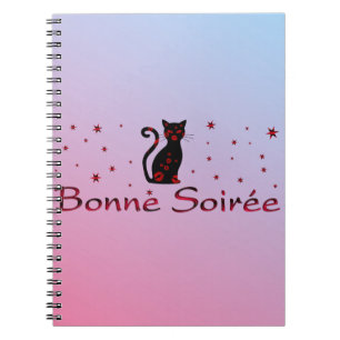 Französisch: Bonne Soiree-Notebook Notizblock