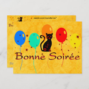 Französisch: Bonne Soiree Postcard Postkarte