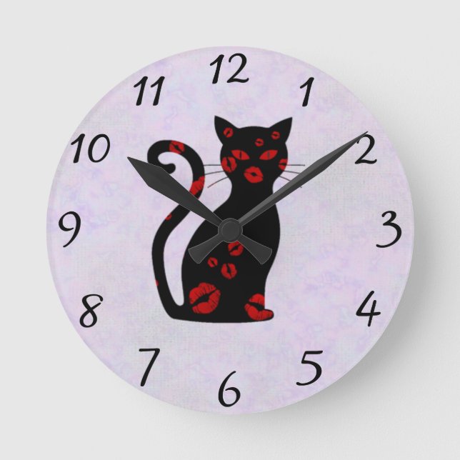 Französisch: Bonne Soiree Round Clock Runde Wanduhr (Vorderseite)