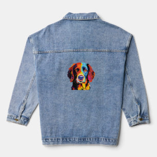 Französisch-Bretagne Spanische Mama Vater Dog Face Jeansjacke