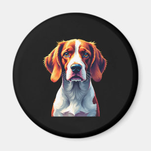 Französisch-Bretagne Spanische Mama Vater Dog Face Magnet