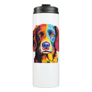 Französisch-Bretagne Spanische Mama Vater Dog Face Thermosbecher