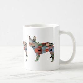 Französisch Bulldog bunt Geometrische Silhouette Kaffeetasse