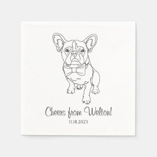 Französisch Bulldog Custom.Napkin Hund Hochzeit Serviette
