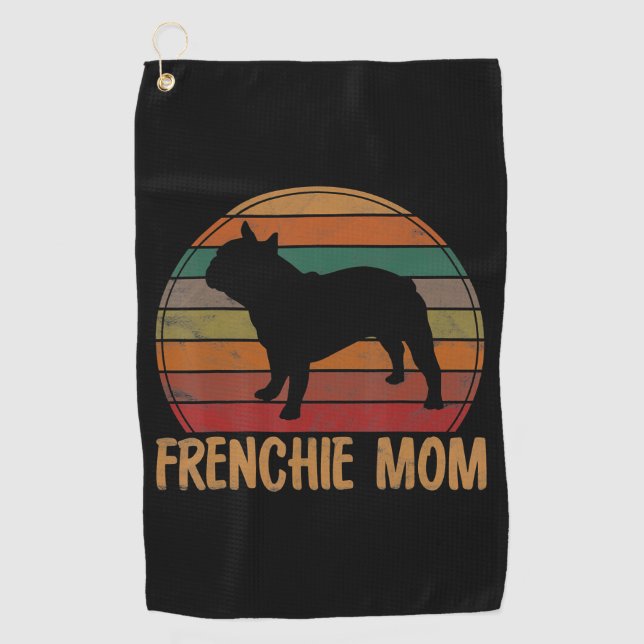 Französisch Bulldog Mama Geschenk Hund Hund French Golfhandtuch (Vorderseite)