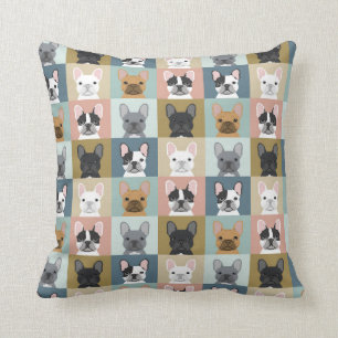 Französisch Bulldogs portrait personalisierbare Hu Kissen
