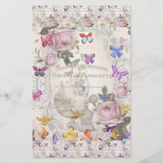 Französisch chic, Land rustikal, florale Muster,Ro Briefpapier