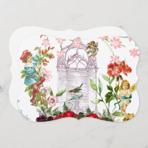 Französisch chic, Land rustikal, florale Muster,Ro Save The Date