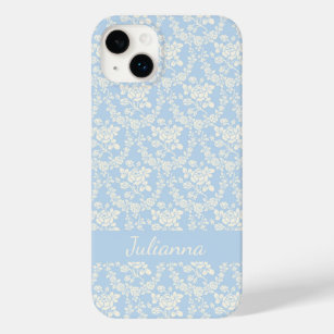 Französisch Country Light Blue Flora Personalisier Case-Mate iPhone 14 Plus Hülle