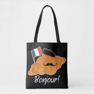 Französisch Croissant Lover France Flag Frankophil
