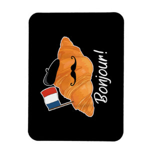 Französisch Croissant Lover France Flag Frankophil Magnet