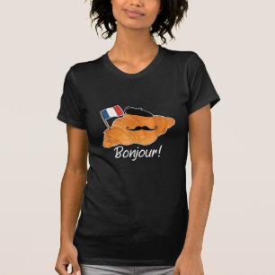 Französisch Croissant Lover France Flag Frankophil T-Shirt