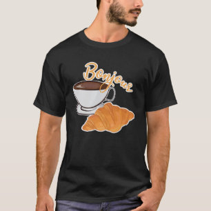 Französisch-Croissants-Französisch-Fahne Frankophi T-Shirt