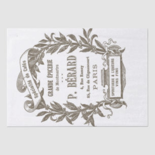 Französisch Ephemera Épicerie Märkte Küche Seidenpapier