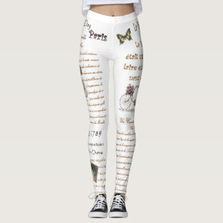 Französisch Ephemera ~ Skript ~ Handwriting ~ Pari Leggings