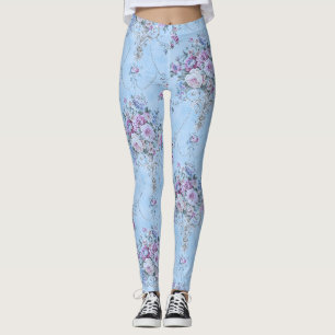 Französisch-Europa Blau Viktorianische Stilmöbel Leggings