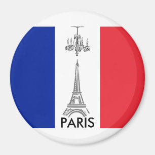 Französisch Flagge Eiffelturm Paris Themed Magnet