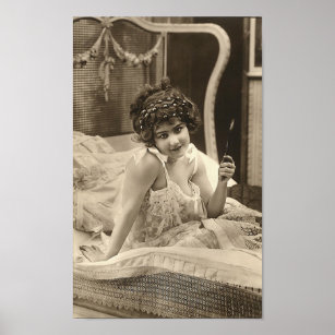 Französisch Flirt - Vintages Pinup Girl Poster