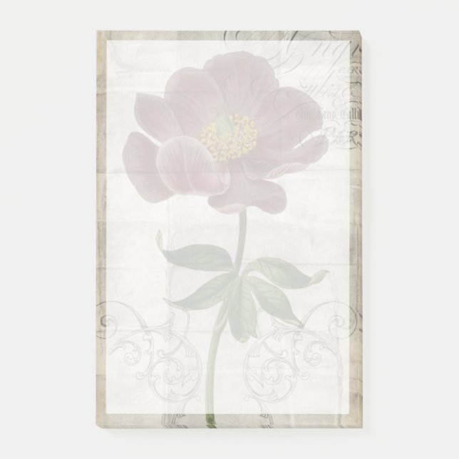 Französisch-Floral I Post-it Klebezettel (Vorderseite)
