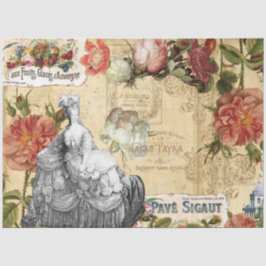 Französisch Floral Marie Antoinette Ephemera Decou Seidenpapier