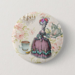 Französisch floral Paris Teezeremonie Party Marie  Button