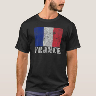 Französisch Frankreich Flaggen Retro Vintag Countr T-Shirt