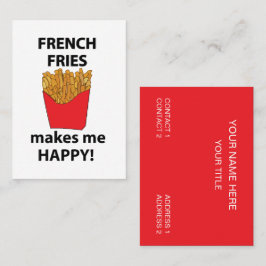 Französisch Fries Fast Food Restaurant Französisch Visitenkarte