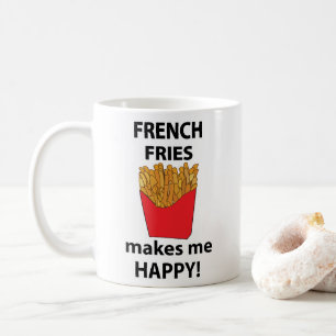 Französisch Fries macht mich glücklich Französisch Kaffeetasse
