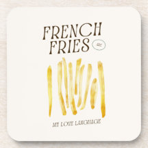 Französisch Fries sind meine Liebe Untersetzer Spr