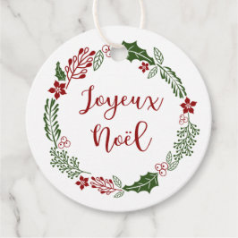 Französisch Frohe Weihnachten, Joyeux Noël, Custom Geschenkanhänger