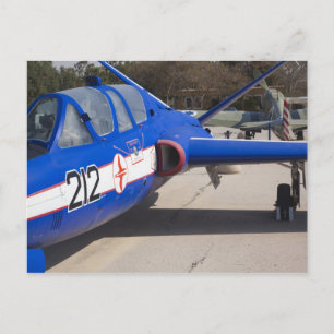 Französisch gebauter Fouga Magister-Trainer Postkarte