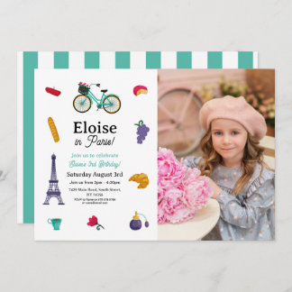 Französisch Geburtstag Paris Girls Spaß - Jedes Fo Einladung