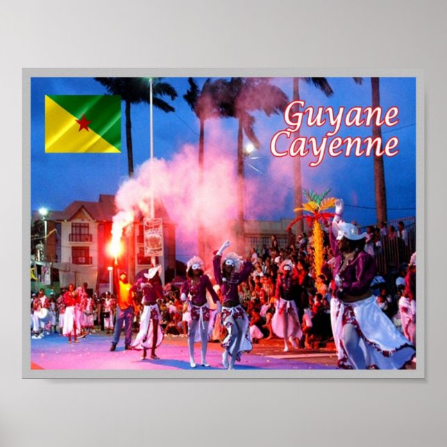 Französisch-Guayana - Cayenne - Le Carnaval - Poster (Vorne)