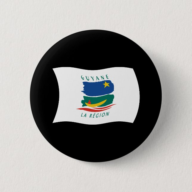 Französisch-Guayana-Flagge-Button Button (Vorderseite)