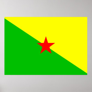 Französisch-Guayana-Flagge Poster