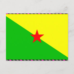 Französisch-Guayana-Flagge Postkarte