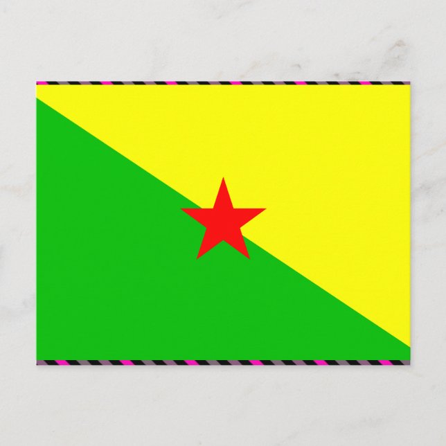 Französisch-Guayana-Flagge Postkarte (Vorderseite)
