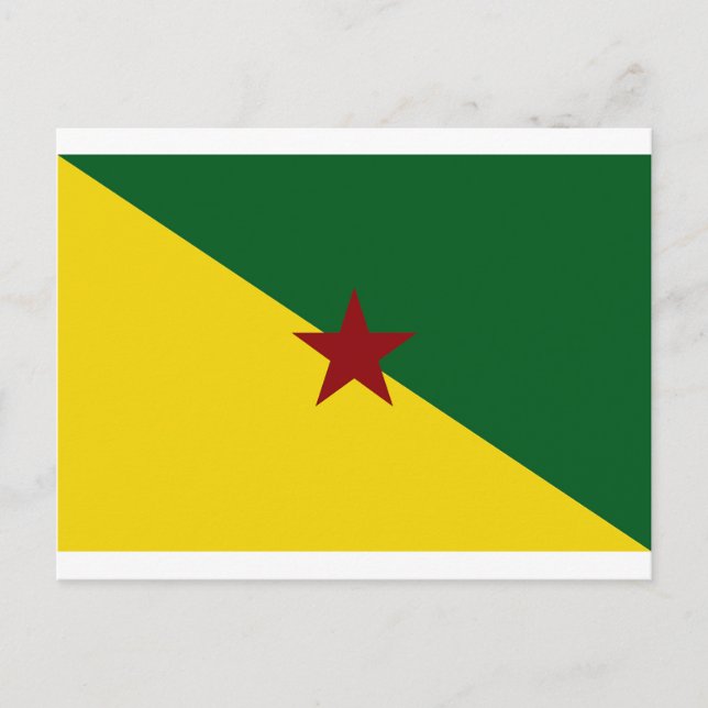 Französisch-Guayana-Flagge Postkarte (Vorderseite)