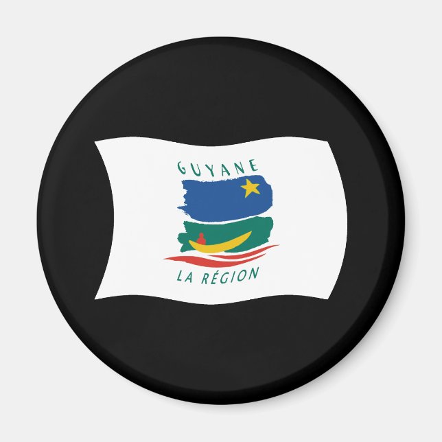 Französisch-Guayana-Flaggenmagnet Magnet (Vorne)