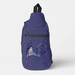 Französisch Horn Liebe Band Class Art Crossbody Bag