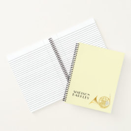 Französisch Horn Musician Band Teacher Notebook Notizbuch