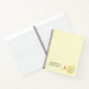 Französisch Horn Musician Band Teacher Notebook Notizbuch
