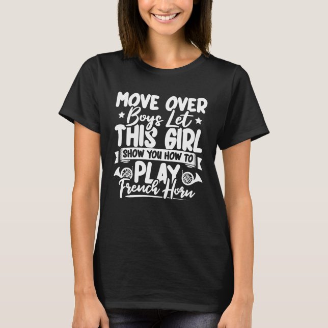 Französisch Horn Player Apparel Instrument Brass M T-Shirt (Vorderseite)
