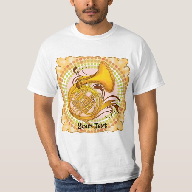 Französisch Horn Rhythmus T-Shirt (Vorderseite)