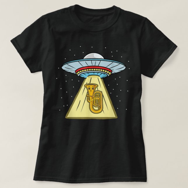Französisch-Horn-Ufo-Entführung3 T-Shirt (Design vorne)
